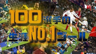 【すべてが伝説】100人の現役&レジェンド選手の生涯No 1ゴール　  メッシ　ロナウド　ジダン　イニエスタ　中田英寿　       CL　WC　スーパーゴール　Legendary Goals