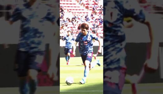 絶妙な飛び出しからのループシュート！ #サッカー日本代表 #samuraiblue  #上田綺世