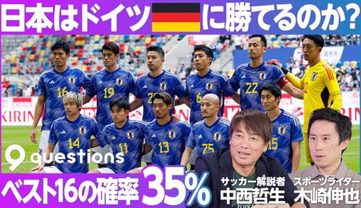 【サッカー日本代表ベスト8への道】ベスト8の確率は1％／グループリーグ突破の確率は35％／ドイツに隙はある／スペインは日本の上位互換／コスタリカの守備は侮れない／長友と本田の凄さ【中西哲生×木崎伸也】