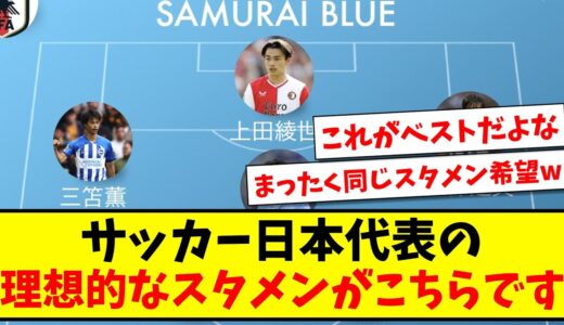 【Twitterでバズってる】サッカー日本代表の理想的と言われているスタメンがこちらです！