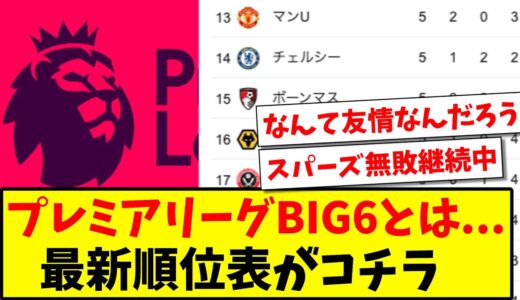 【スパーズ無敗継続中】プレミアリーグ最新の順位表がコチラ！【第5節】【Twitter海外の反応】