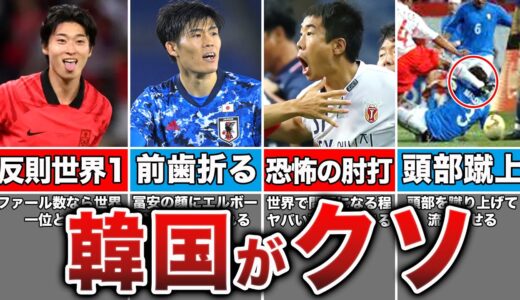 【閲覧注意】もはやサッカーじゃない韓国の悪質すぎるタックルがヤバすぎる…